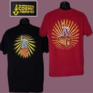 McMenamins Cosmic Tripster Hammerhead Lot Of Two Men’s T-Shirts Black & Red Sz L